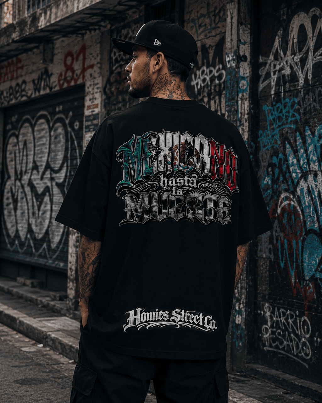 Playera Oversize Mexicano Hasta La Muerte by HS